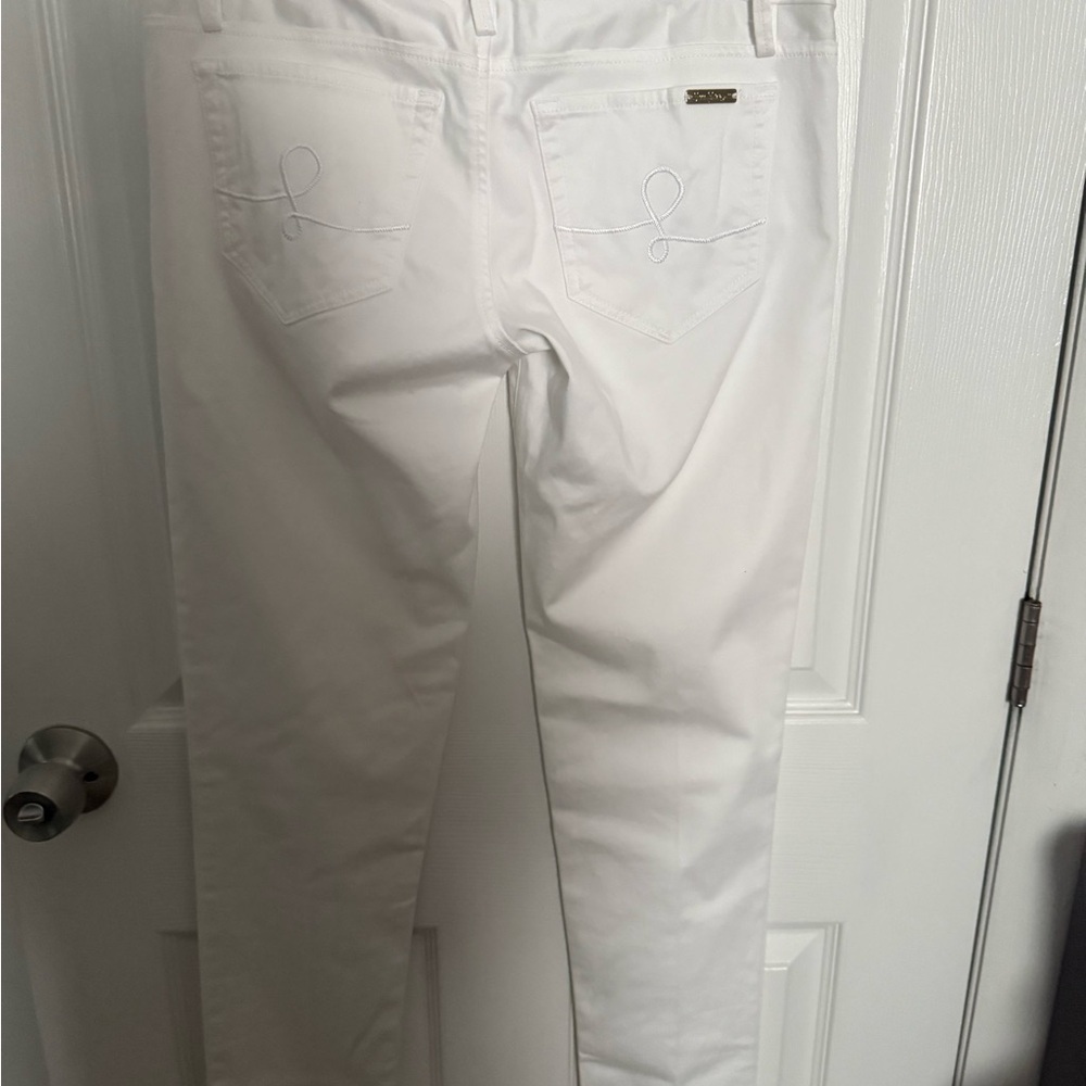 Lilly Pulitzer White Cotton Worth Skinny Resort Jeans Size 4 - Picture 9 of 11